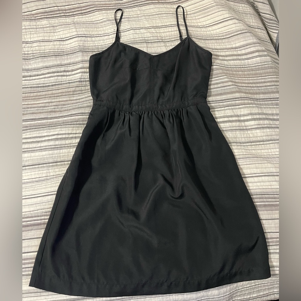 J. Crew Black Slip Mini Dress for Cocktail Nights